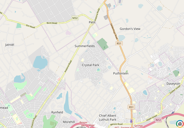 Map location of Crystal Park